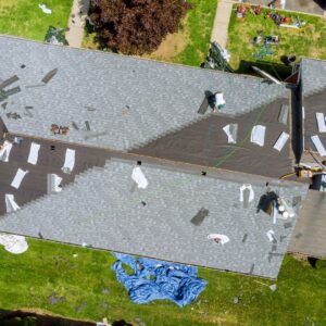 birds-eye view of residential roof