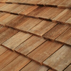 wooden shingles on roof